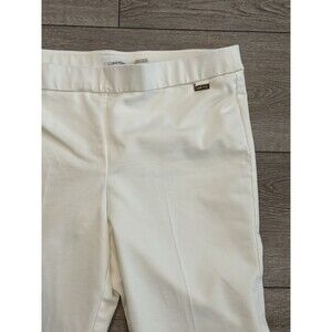 Calvin Klein pull on pants with gold Womens XL White Casual